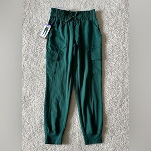 Mondetta Women's Cargo Jogger Pants Dark Green Size XS New with Tags